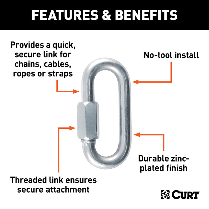 CURT 82932 1/2in. Quick Link (16;500 lbs. Breaking Strength) - Truck Part Superstore
