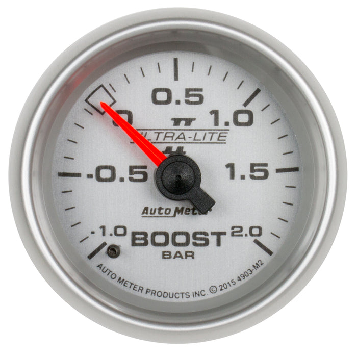 AutoMeter 4903-M2 GAUGE; VAC/BOOST; 2 1/16in.;-1-+2 BAR; MECHANICAL; ULTRA-LITE II - Truck Part Superstore