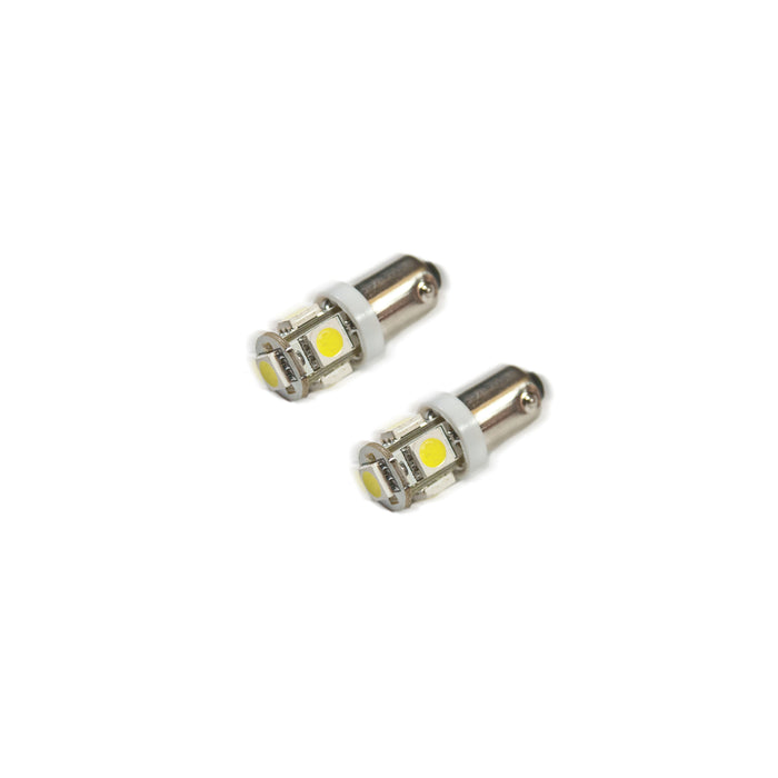Oracle Lighting 4904-001 BA9S 5 LED 3 Chip Bayonet Bulbs, White, Pair - Truck Part Superstore
