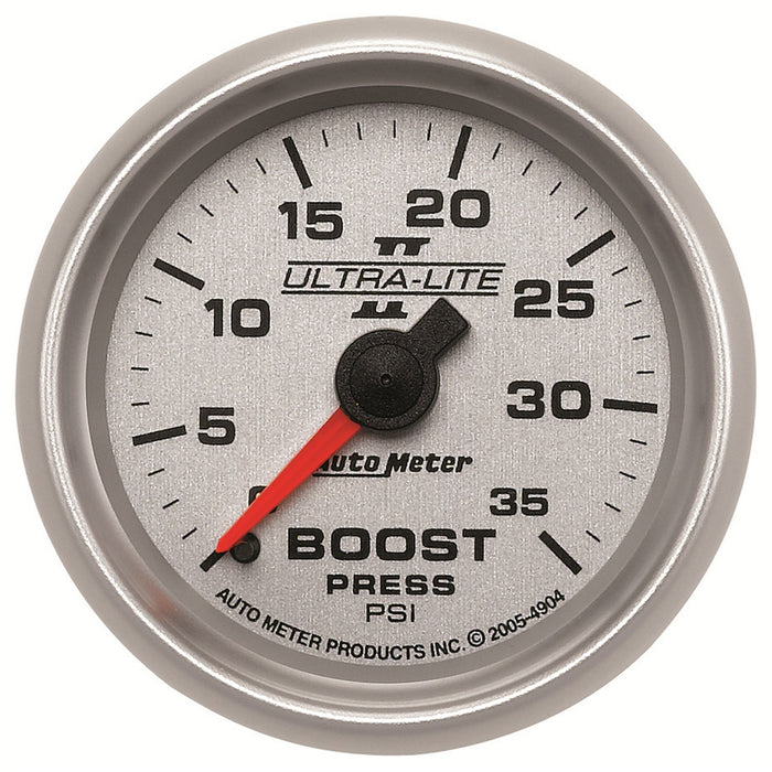 AutoMeter 4904 GAUGE; BOOST; 2 1/16in.; 35PSI; MECHANICAL; ULTRA-LITE II - Truck Part Superstore
