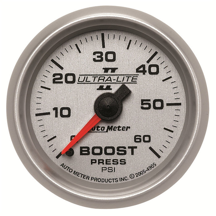 AutoMeter 4905 GAUGE; BOOST; 2 1/16in.; 60PSI; MECHANICAL; ULTRA-LITE II - Truck Part Superstore