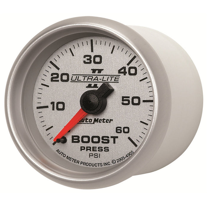 AutoMeter 4905 GAUGE; BOOST; 2 1/16in.; 60PSI; MECHANICAL; ULTRA-LITE II - Truck Part Superstore