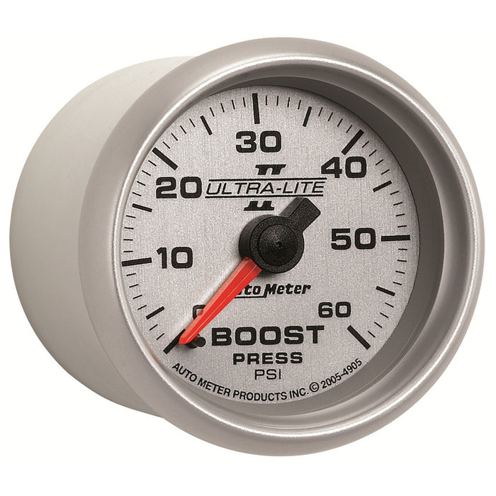 AutoMeter 4905 GAUGE; BOOST; 2 1/16in.; 60PSI; MECHANICAL; ULTRA-LITE II - Truck Part Superstore