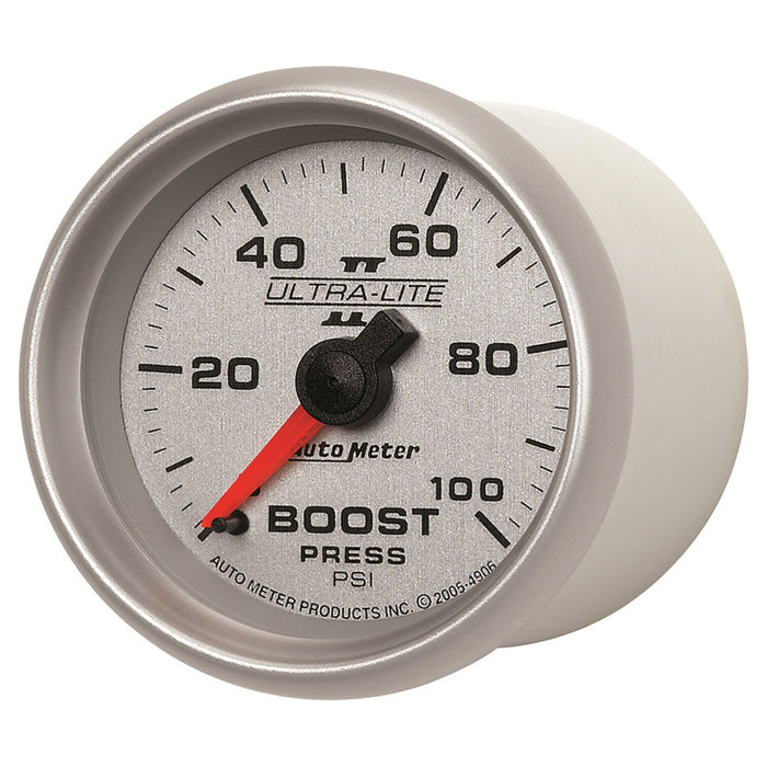 AutoMeter 4906 GAUGE; BOOST; 2 1/16in.; 100PSI; MECHANICAL; ULTRA-LITE II - Truck Part Superstore