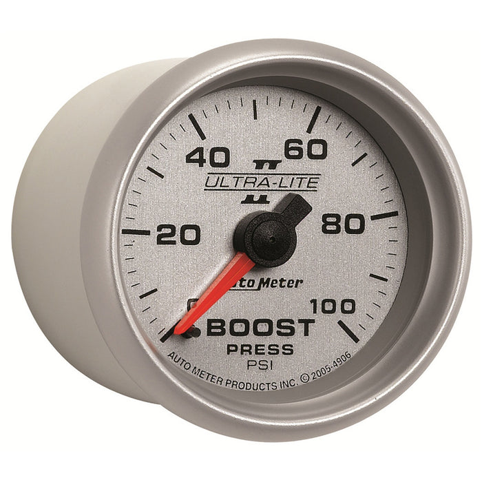 AutoMeter 4906 GAUGE; BOOST; 2 1/16in.; 100PSI; MECHANICAL; ULTRA-LITE II - Truck Part Superstore