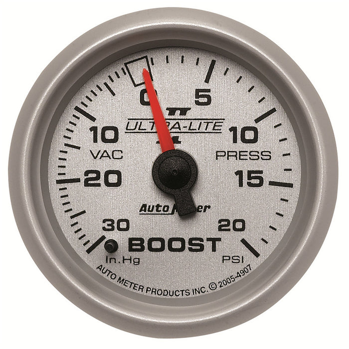 AutoMeter 4907 GAUGE; VAC/BOOST; 2 1/16in.; 30INHG-20PSI; MECHANICAL; ULTRA-LITE II - Truck Part Superstore