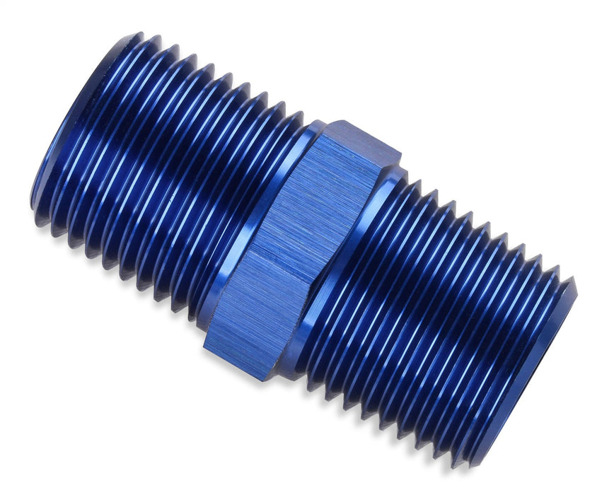 Mr Gasket 491104 Coupler; 1/2 NPT Male x 1/2 NPT Male; Anodized Blue; - Truck Part Superstore
