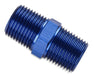 Mr Gasket 491104 Coupler; 1/2 NPT Male x 1/2 NPT Male; Anodized Blue; - Truck Part Superstore