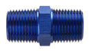 Mr Gasket 491102 Coupler; 1/4 NPT Male x 1/4 NPT Male; Anodized Blue; - Truck Part Superstore