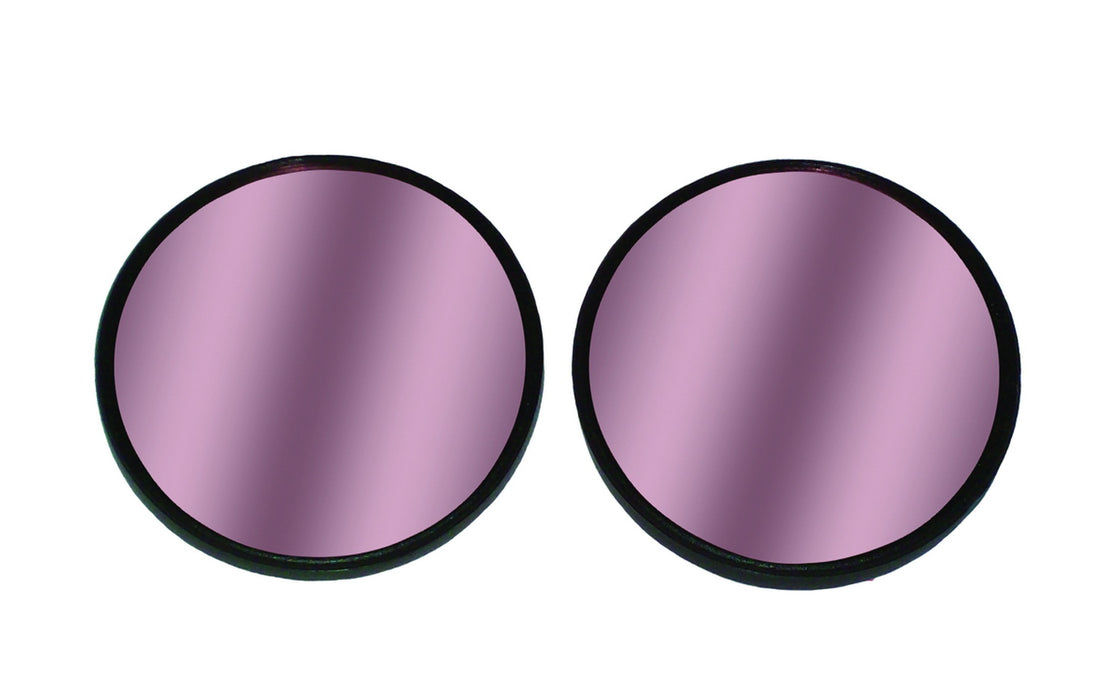 Cipa USA 49112 HotSpots Convex Blind Spot Mirror; Round; 2 in.; Red Tinted; Stick-On; Pair; - Truck Part Superstore