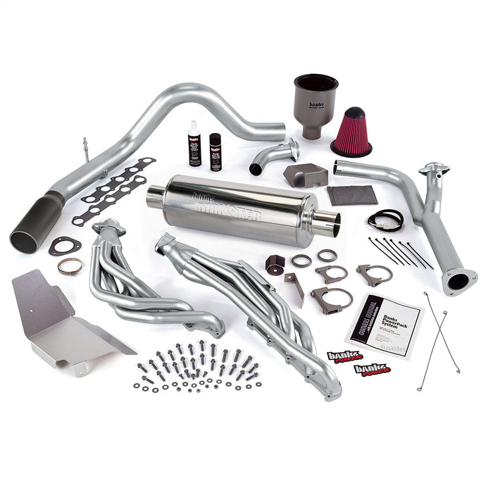 Banks Power 49131-B PowerPack System; Single Exh; S/S-Black Tip-1999-04 Ford 6.8L Trk; No-Egr - Truck Part Superstore