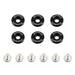 Mishimoto MMFW-SM-6BK Mishimoto M6 X 1.0 Fender Washer and Bolt Kit, 16.7mm OD, 6 pcs, Black - Truck Part Superstore