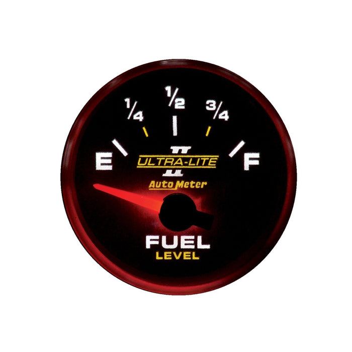 AutoMeter 4916 GAUGE; FUEL LEVEL; 2 1/16in.; 240OE TO 33OF; ELEC; ULTRA-LITE II - Truck Part Superstore