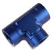 Mr Gasket 491702 Tee Fitting; 1/4 NPT Female x 1/4 NPT Female x 1/4 NPT Female; Anodized Blue; - Truck Part Superstore
