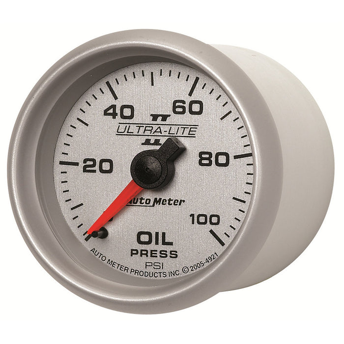 AutoMeter 4921 GAUGE; OIL PRESSURE; 2 1/16in.; 100PSI; MECHANICAL; ULTRA-LITE II - Truck Part Superstore