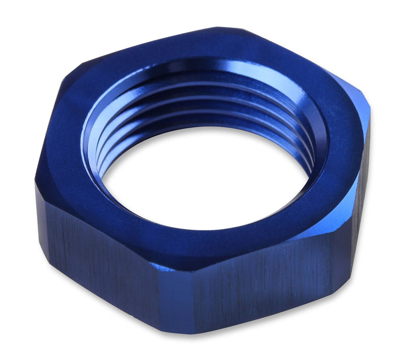Mr Gasket 492408 Bulkhead Nut; -8AN Male; Anodized Blue; - Truck Part Superstore