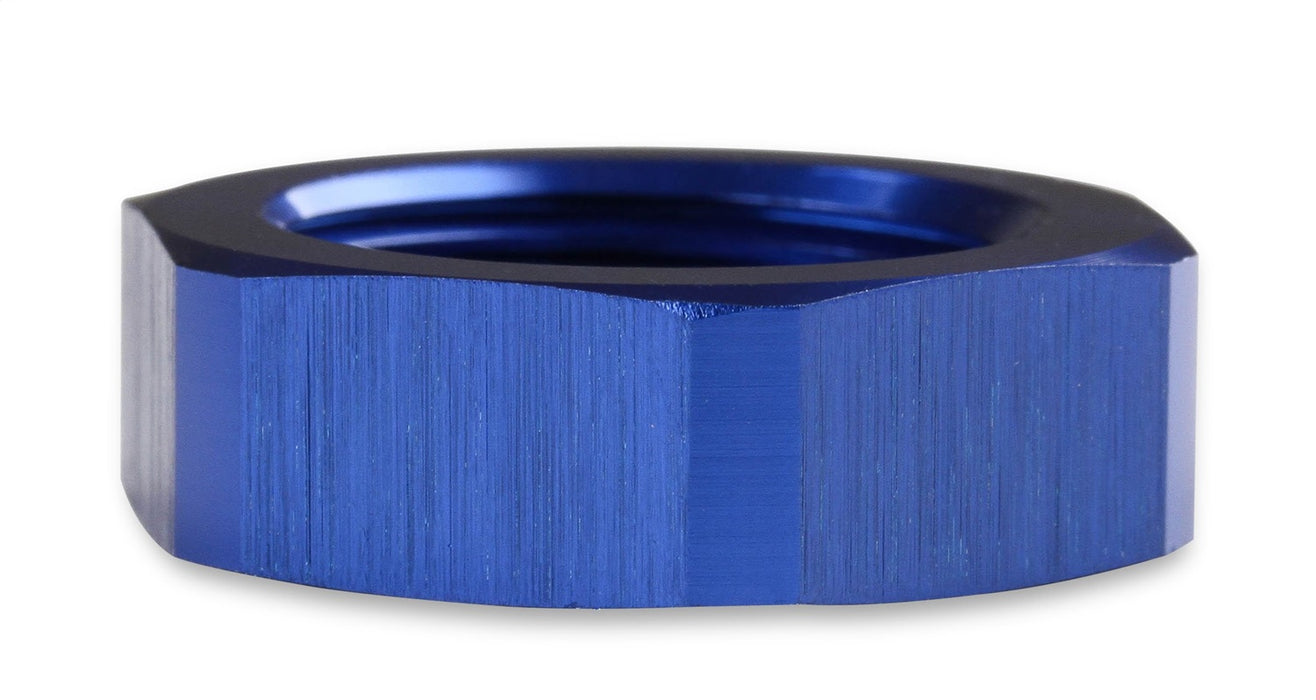 Mr Gasket 492408 Bulkhead Nut; -8AN Male; Anodized Blue; - Truck Part Superstore