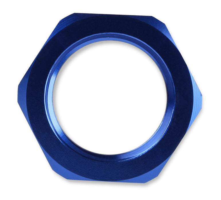 Mr Gasket 492408 Bulkhead Nut; -8AN Male; Anodized Blue; - Truck Part Superstore
