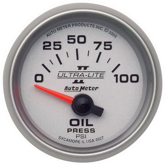 AutoMeter 4927 GAUGE; OIL PRESSURE; 2 1/16in.; 100PSI; ELECTRIC; ULTRA-LITE II - Truck Part Superstore