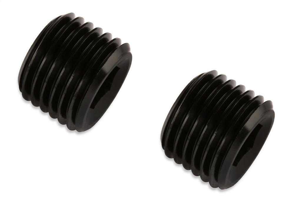 Mr Gasket 493203-BL NPT Plug; 1/4 NPT Male; 2 pcs.; Anodized Black; - Truck Part Superstore