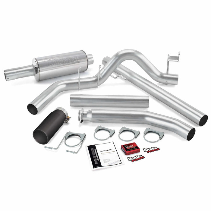 Banks Power 49359-B Git-Kit; Single Exh; S/S-Black Tip-2001 Dodge 5.9L; Std Cab - Truck Part Superstore
