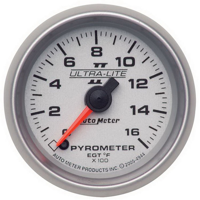 AutoMeter 4944 GAUGE; PYROMETER (EGT); 2 1/16in.; 1600deg.F; DIGITAL STEPPER MOTOR; ULTRA-LITE - Truck Part Superstore