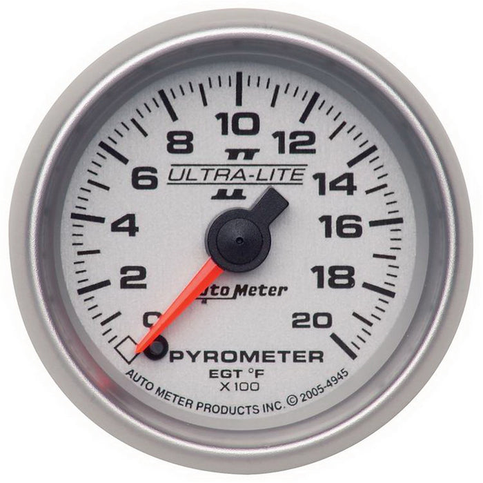 AutoMeter 4945 GAUGE; PYROMETER (EGT); 2 1/16in.; 2000deg.F; DIGITAL STEPPER MOTOR; ULTRA-LITE - Truck Part Superstore