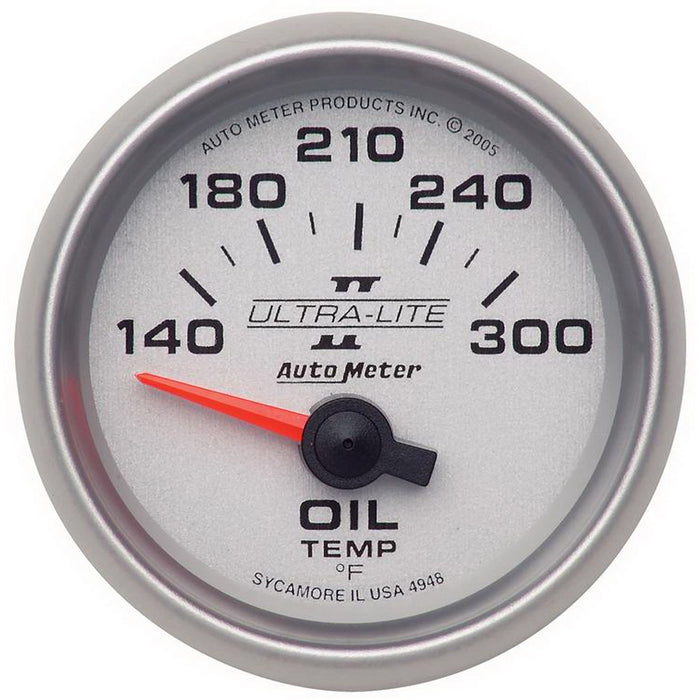 AutoMeter 4948 GAUGE; OIL TEMP; 2 1/16in.; 140-300deg.F; ELECTRIC; ULTRA-LITE II - Truck Part Superstore
