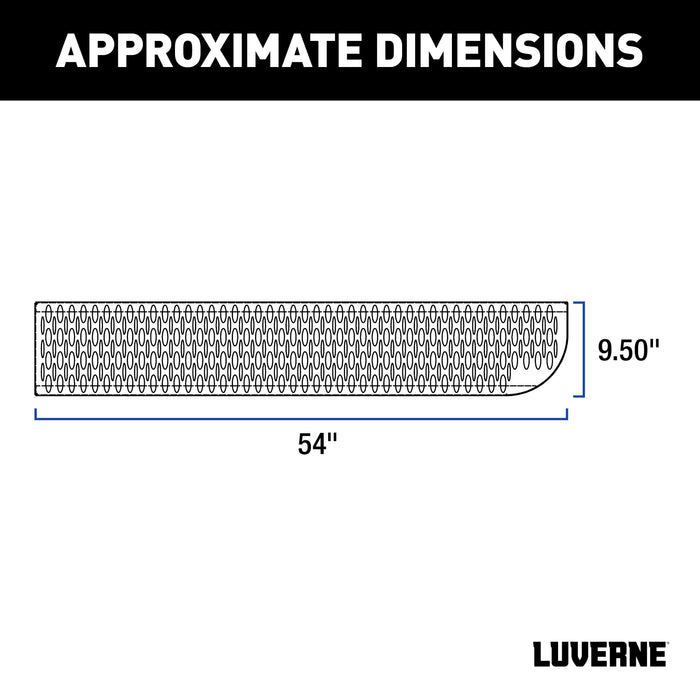 Luverne 495154-401801-0 Grip Step XL 9-1/2in. x 54in. Steel Passenger Board Fleet Kit; Select Ford Trans - Truck Part Superstore