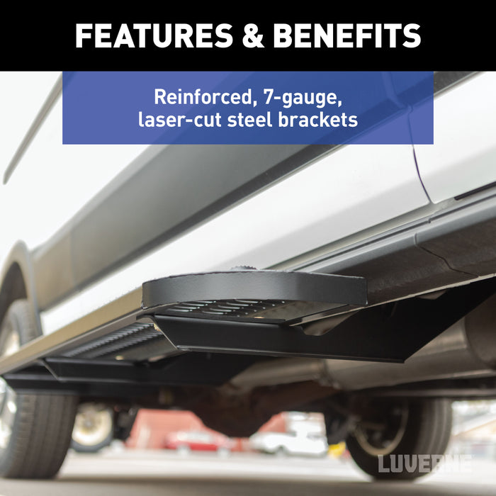 Luverne 495154-401801 Grip Step XL 9-1/2in. x 54in. Steel Passenger Running Board; Select Ford Transit - Truck Part Superstore