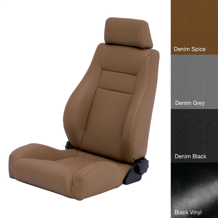 Smittybilt 49517 Front Seat Contour Sport Bucket W/ Recliner 76-16 Wrangler CJ/YJ/TJ/LJ/JK Spice Denim Smittybilt - Truck Part Superstore