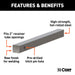 CURT 49536 CURT 49536 2-Inch x 24-Inch Weld-On Raw Steel Trailer Hitch Bar Shank - Truck Part Superstore