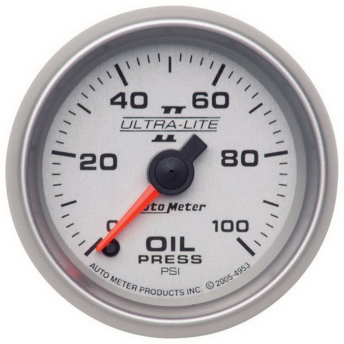 AutoMeter 4953 GAUGE; OIL PRESSURE; 2 1/16in.; 100PSI; DIGITAL STEPPER MOTOR; ULTRA-LITE II - Truck Part Superstore