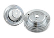 Mr Gasket 4963 Chrome Plated Pulley Set; Double Upper; Triple Lower; Long Water Pump; - Truck Part Superstore