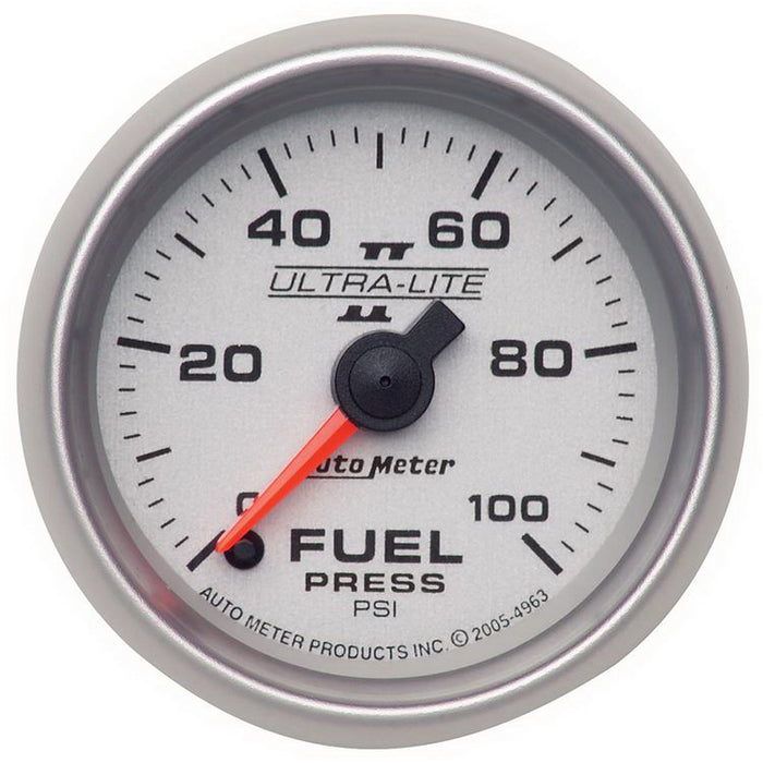 AutoMeter 4963 GAUGE; FUEL PRESSURE; 2 1/16in.; 100PSI; DIGITAL STEPPER MOTOR; ULTRA-LITE II - Truck Part Superstore