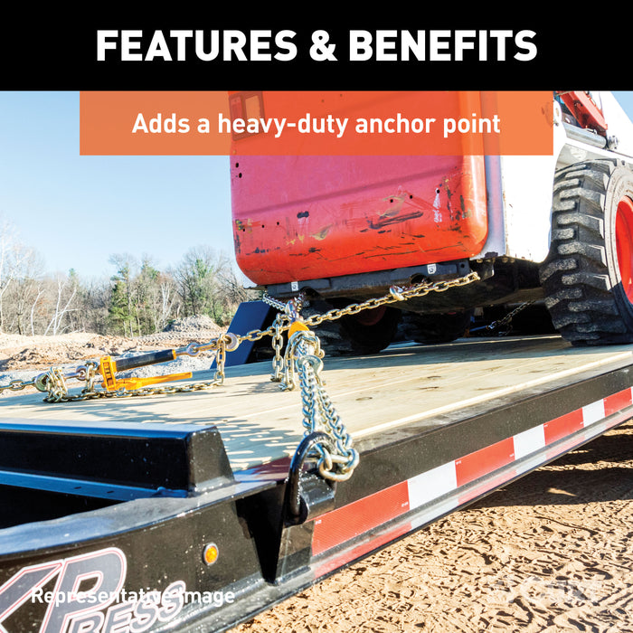 CURT 83750 3in.x 3in. Weld-On Tie-Down D-Ring (6;100 lbs; Raw Steel) - Truck Part Superstore