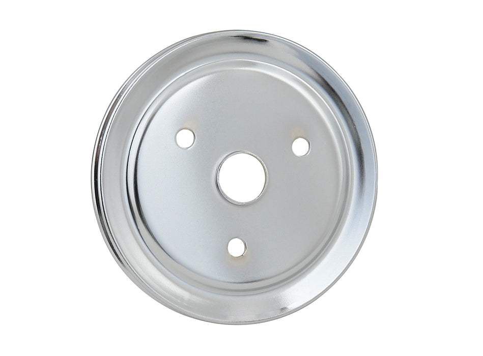 Mr Gasket 4972 Chrome Plated Steel Crankshaft Pulley; Single Groove; Short Water Pump; - Truck Part Superstore