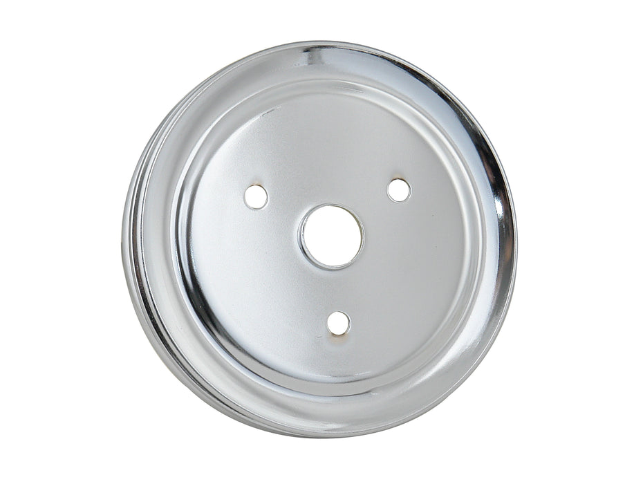 Mr Gasket 4973 Chrome Plated Steel Crankshaft Pulley; Double Groove; Short Water Pump; - Truck Part Superstore