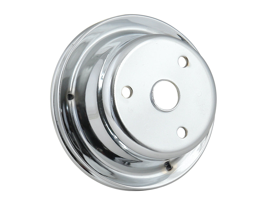 Mr Gasket 4976 Chrome Plated Steel Crankshaft Pulley; Single Groove; Long Water Pump; - Truck Part Superstore