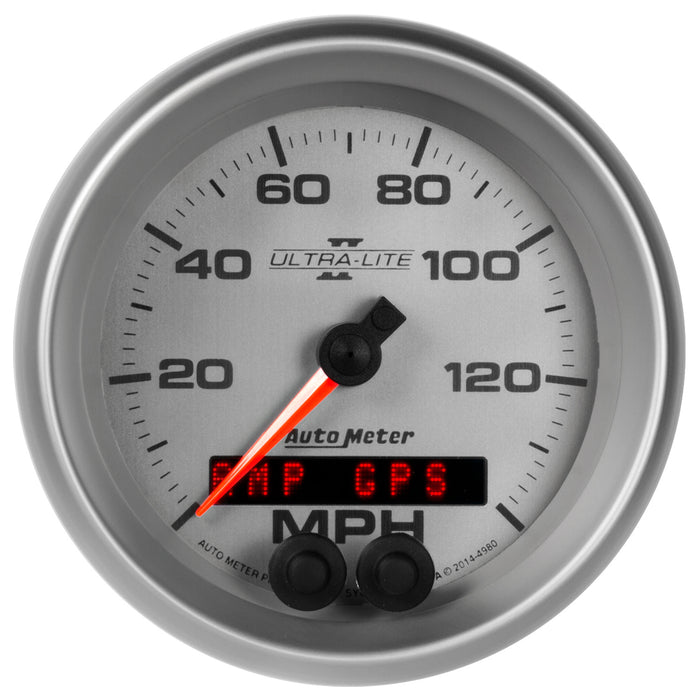 AutoMeter 4980 GAUGE; SPEEDOMETER; 3 3/8in.; 140MPH; GPS; ULTRA-LITE II - Truck Part Superstore