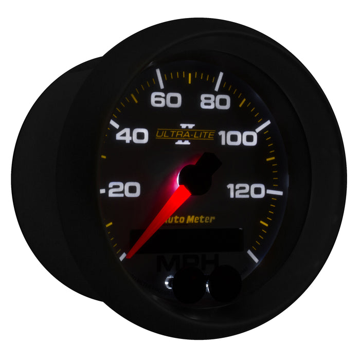 AutoMeter 4980 GAUGE; SPEEDOMETER; 3 3/8in.; 140MPH; GPS; ULTRA-LITE II - Truck Part Superstore