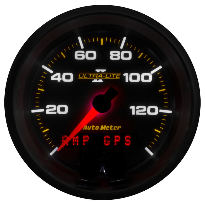 AutoMeter 4980 GAUGE; SPEEDOMETER; 3 3/8in.; 140MPH; GPS; ULTRA-LITE II - Truck Part Superstore