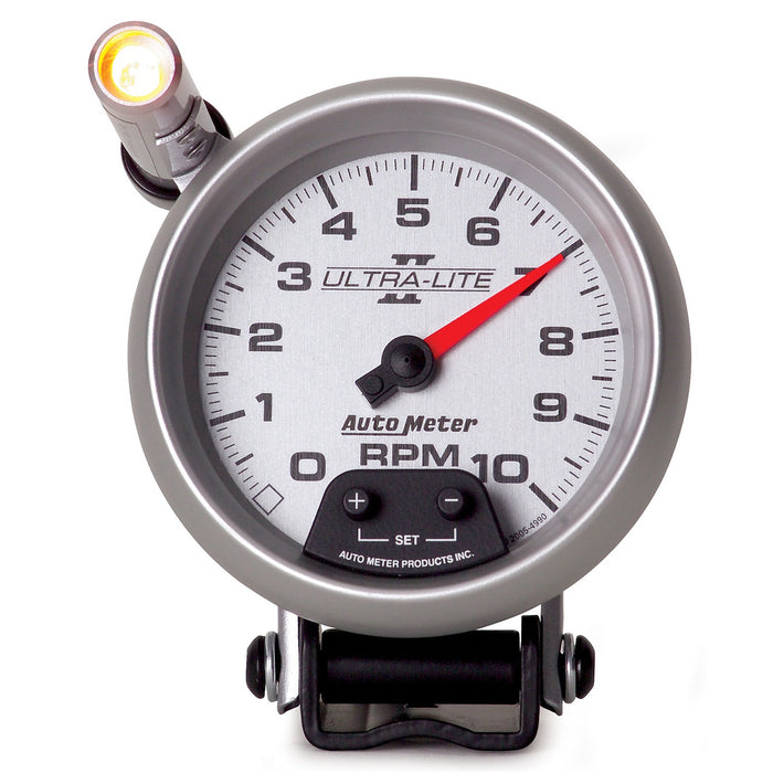AutoMeter 4990 GAUGE; TACHOMETER; 3 3/4in.; 10K RPM; PEDESTAL W/EXT. QUICK-LITE; ULTRA-LITE II - Truck Part Superstore