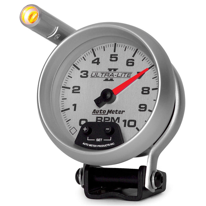 AutoMeter 4990 GAUGE; TACHOMETER; 3 3/4in.; 10K RPM; PEDESTAL W/EXT. QUICK-LITE; ULTRA-LITE II - Truck Part Superstore