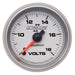 AutoMeter 4991 GAUGE; VOLTMETER; 2 1/16in.; 18V; DIGITAL STEPPER MOTOR; ULTRA-LITE II - Truck Part Superstore