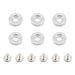 Mishimoto MMFW-LG-6SL Mishimoto M6 X 1.0 Fender Washer and Bolt Kit, 20mm OD, 6 pcs, Silver - Truck Part Superstore