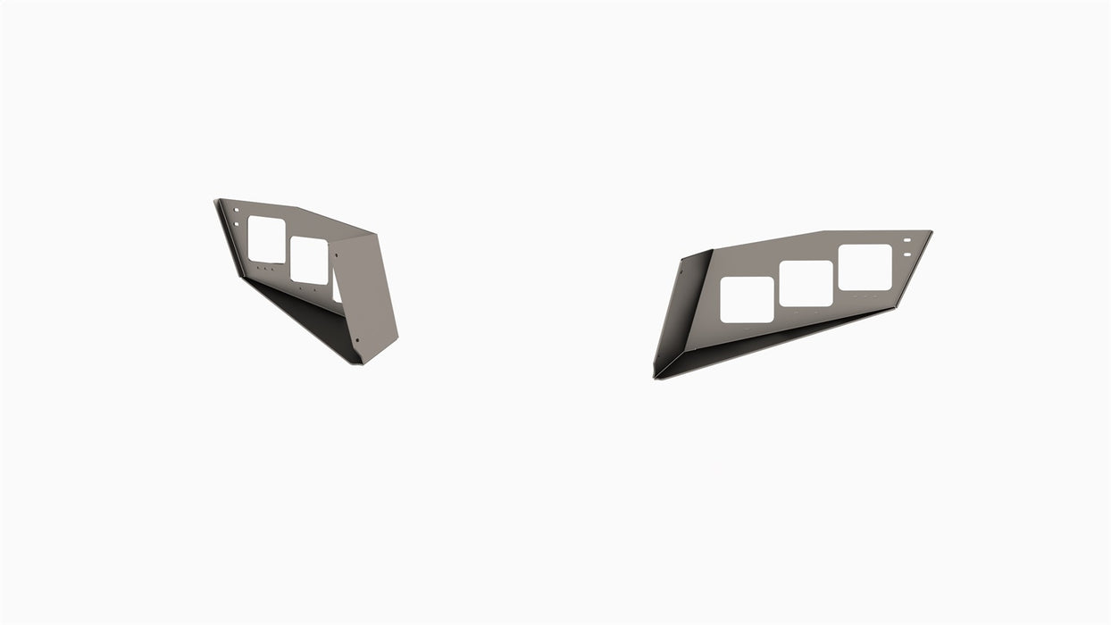 Road Armor 4DFP3 Accessory Identity Light Pod; Front; Triple Cube; Wide; Raw Steel; - Truck Part Superstore