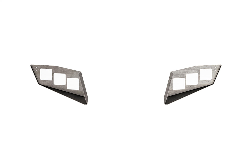 Road Armor 4DFP3 Accessory Identity Light Pod; Front; Triple Cube; Wide; Raw Steel; - Truck Part Superstore