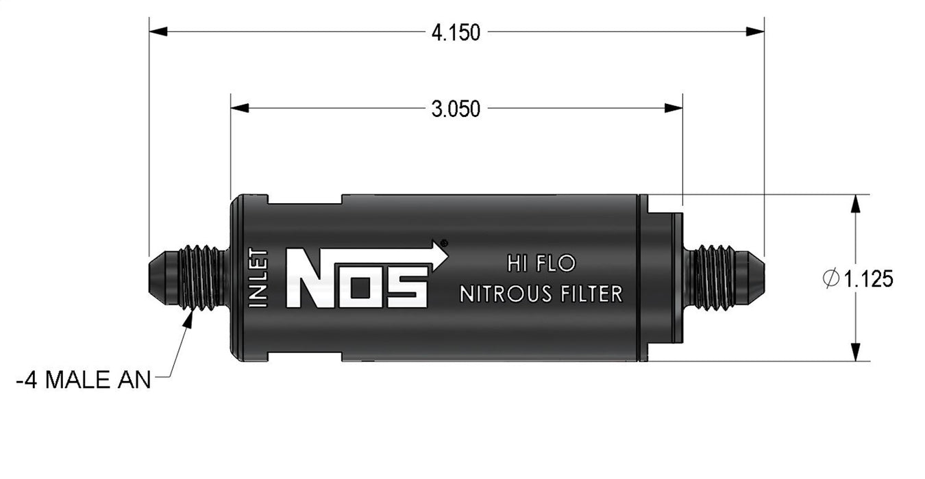 NOS/Nitrous Oxide System 15555NOS In-Line Hi-Flow Nitrous Filter - Truck Part Superstore