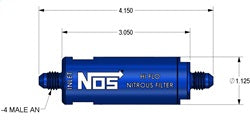 NOS/Nitrous Oxide System 15551NOS In-Line Hi-Flow Nitrous Filter - Truck Part Superstore